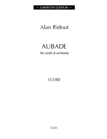 AUBADE Score Sheet Music Ridout Alan 1934 1996 at June Emerson